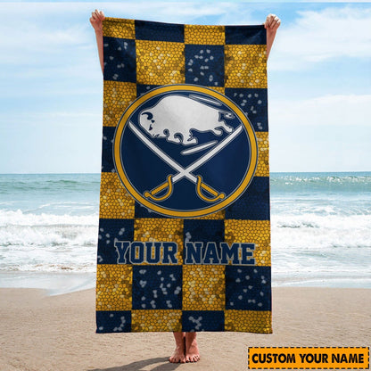 LIMITED EDITION - NEW CUSTOMIZED NHL28 BFS BUFFALO SABRES BEACH & BATH TOWEL