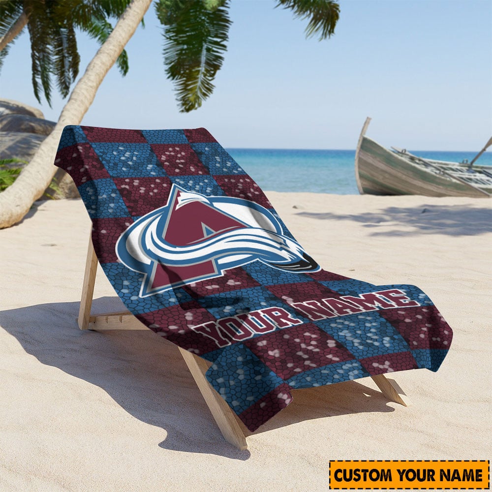 LIMITED EDITION - NEW CUSTOMIZED NHL05 CAL COLORADO AVALANCHE BEACH & BATH TOWEL