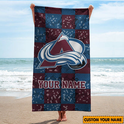 LIMITED EDITION - NEW CUSTOMIZED NHL05 CAL COLORADO AVALANCHE BEACH & BATH TOWEL
