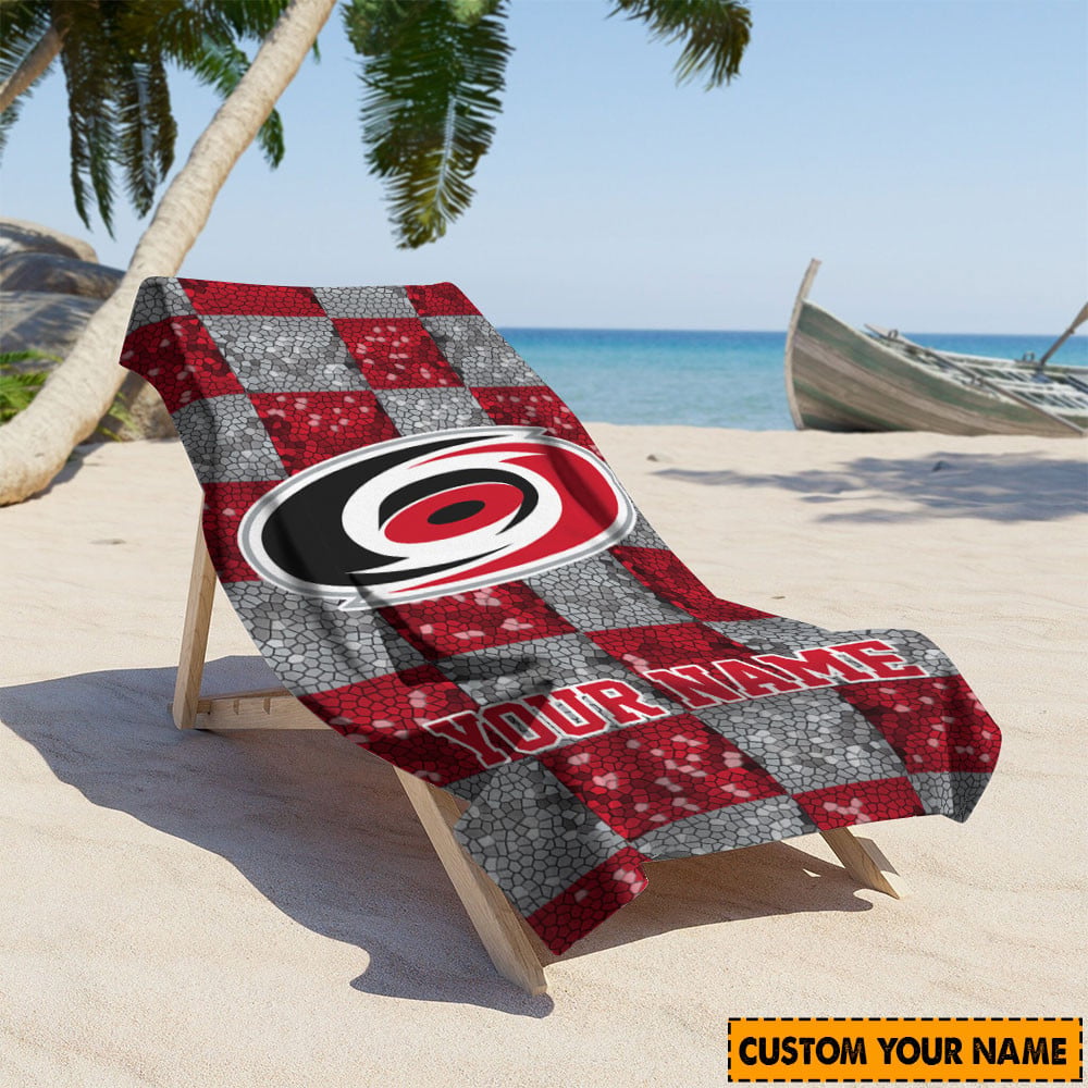 LIMITED EDITION - NEW CUSTOMIZED NHL07 CLH CAROLINA HURRICANES BEACH & BATH TOWEL