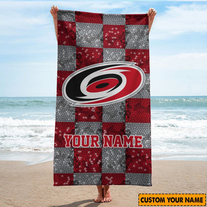 LIMITED EDITION - NEW CUSTOMIZED NHL07 CLH CAROLINA HURRICANES BEACH & BATH TOWEL