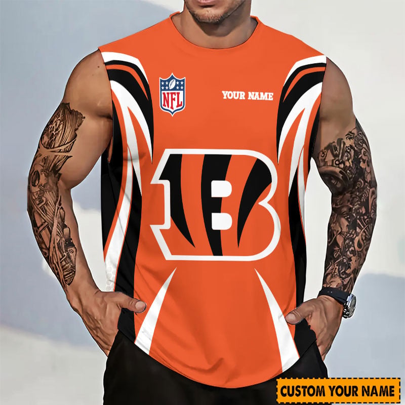 LIMITED EDITION - NEW CUSTOMIZED NFL16 CCB CINCINNATI BENGALS TANKTOP & GYM SHIRT
