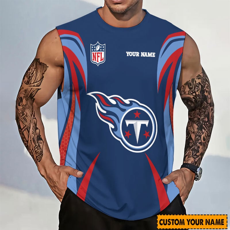 LIMITED EDITION - NEW CUSTOMIZED NFL31 TST TENNESSEE TITANS TANKTOP & GYM SHIRT