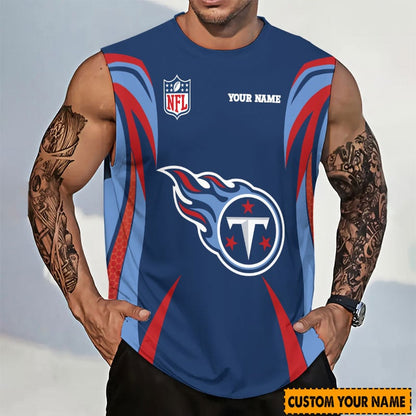 LIMITED EDITION - NEW CUSTOMIZED NFL31 TST TENNESSEE TITANS TANKTOP & GYM SHIRT