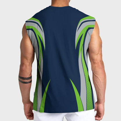 LIMITED EDITION - NEW CUSTOMIZED NFL06 SSH SEATTLE SEAHAWKS TANKTOP & GYM SHIRT
