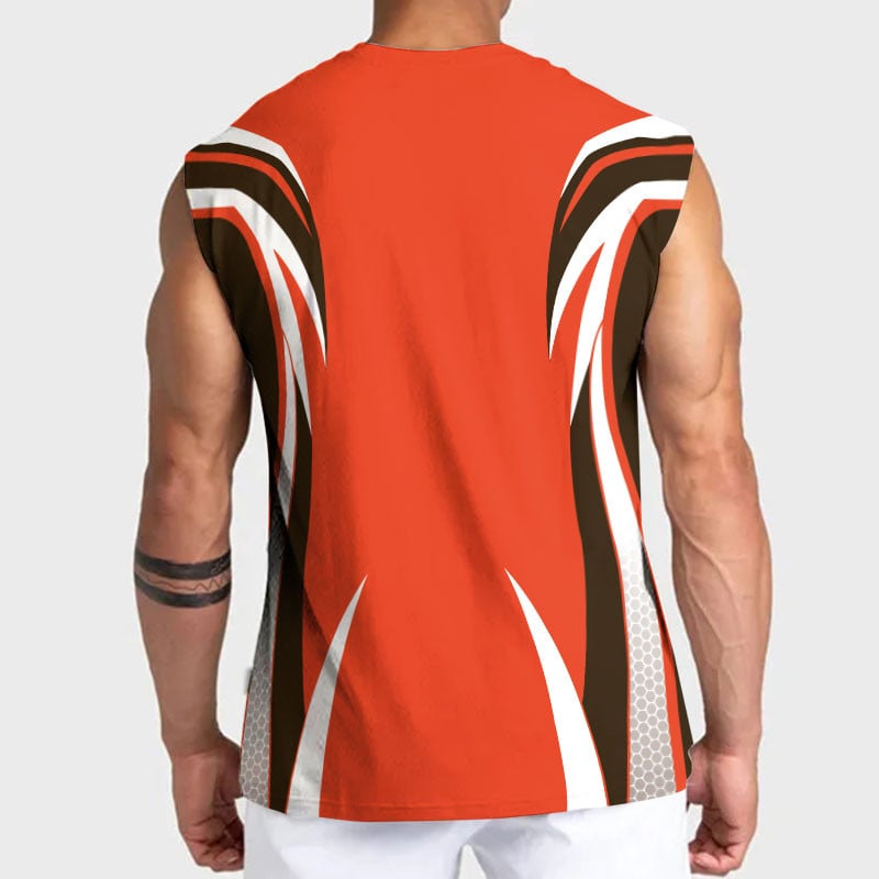 LIMITED EDITION - NEW CUSTOMIZED NFL29 CLB CLEVELAND BROWNSTANKTOP & GYM SHIRT