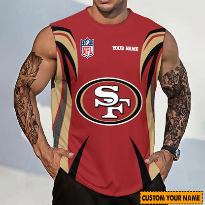 LIMITED EDITION - NEW CUSTOMIZED NFL11 SF49 SAN FRANCISCO 49ERS TANKTOP & GYM SHIRT
