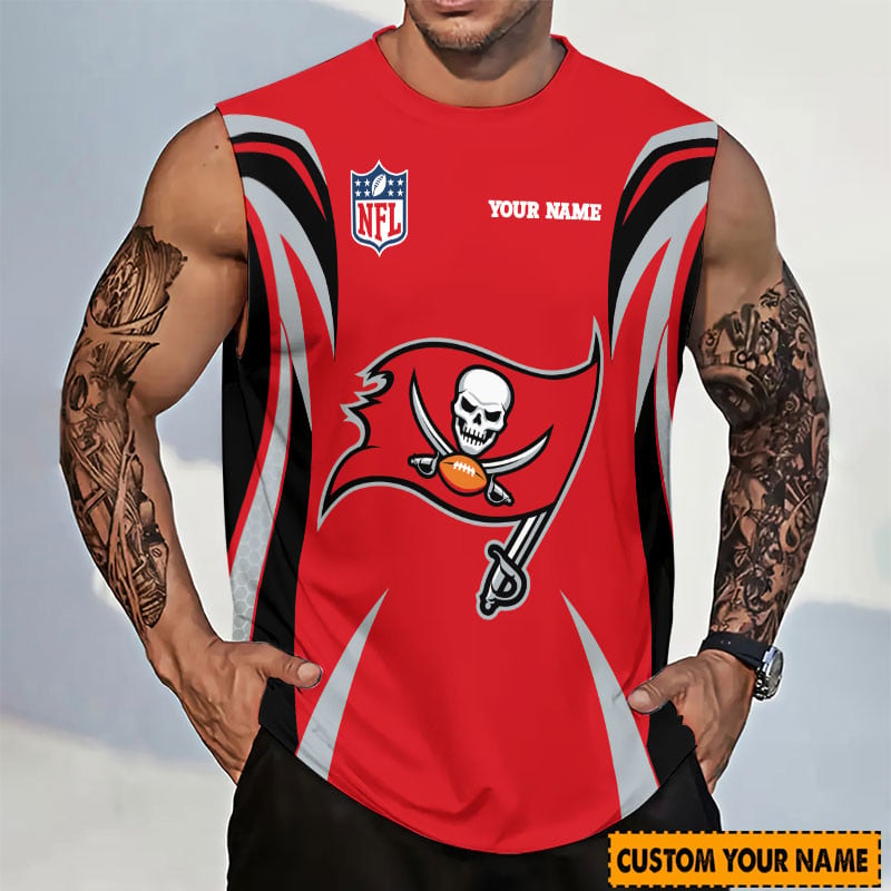 LIMITED EDITION - NEW CUSTOMIZED NFL10 TBB TAMPA BAY BUCCANEERS TANKTOP & GYM SHIRT