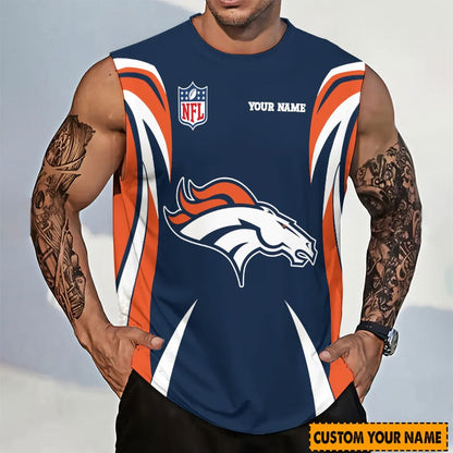 LIMITED EDITION - NEW CUSTOMIZED NFL13 DVB DENVER BRONCOS TANKTOP & GYM SHIRT