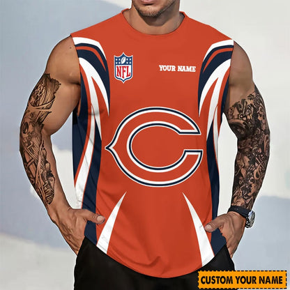 LIMITED EDITION - NEW CUSTOMIZED NFL26 CCB CHICAGO BEARS TANKTOP & GYM SHIRT