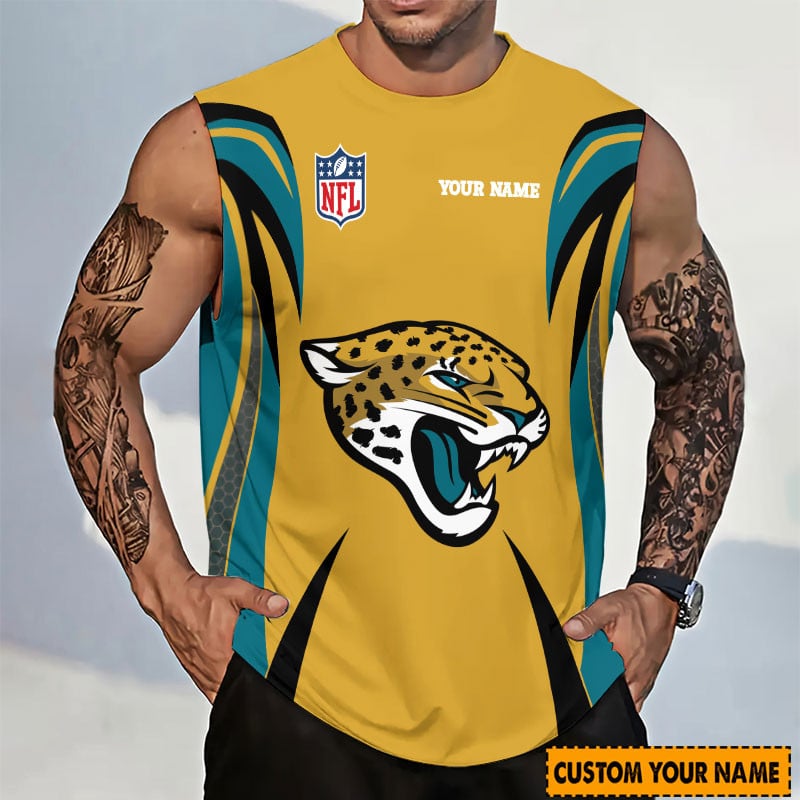LIMITED EDITION - NEW CUSTOMIZED NFL30 JSJ JACKSONVILLE JAGUARS TANKTOP & GYM SHIRT