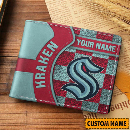 LIMITED EDITION - NEW CUSTOMIZED NHL20 STK SEATTLE KRAKEN 3D PRINTED WALLET