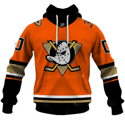 LIMITED EDITION - NEW CUSTOMIZED NHL09 AHD ANAHEIM DUCKS HOODIE