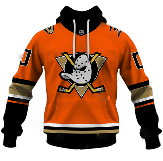 LIMITED EDITION - NEW CUSTOMIZED NHL09 AHD ANAHEIM DUCKS HOODIE