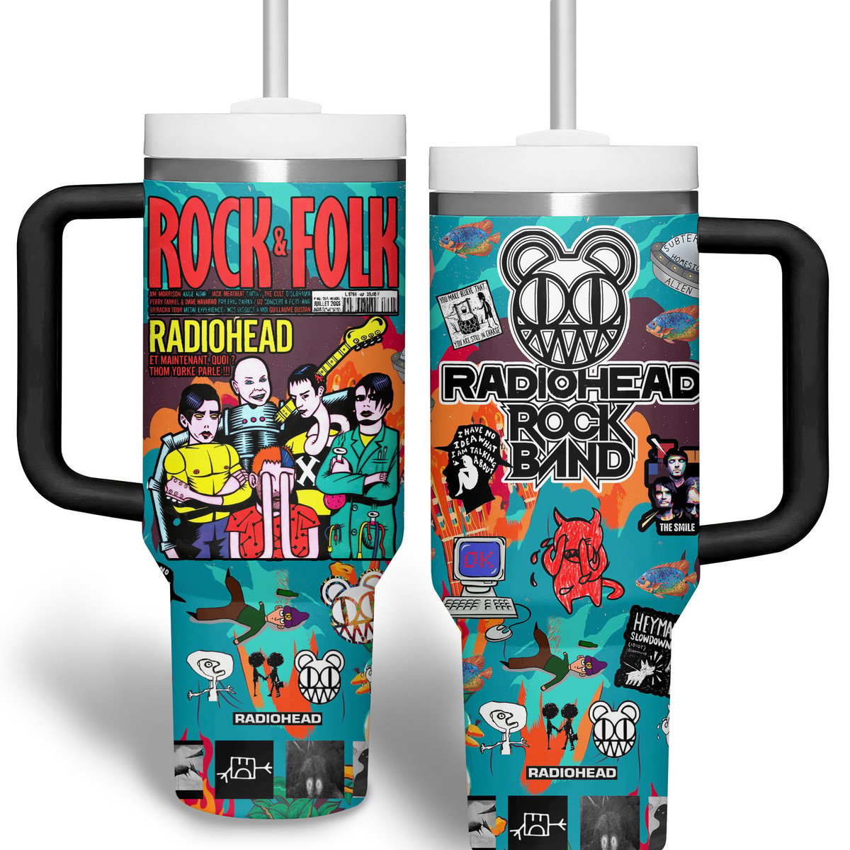 LIMITED EDITION - NEW CUSTOMIZED RADIOHEAD 40 OZ TUMBLER