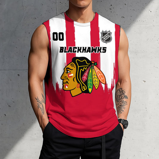 LIMITED EDITION - NEW CUSTOMIZED NHL08 CBH CHICAGO BLACKHAWKS TANK TOP & GYM SHIRT
