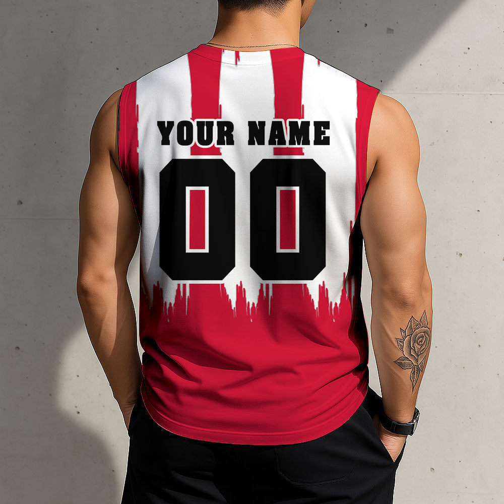 LIMITED EDITION - NEW CUSTOMIZED NHL08 CBH CHICAGO BLACKHAWKS TANK TOP & GYM SHIRT