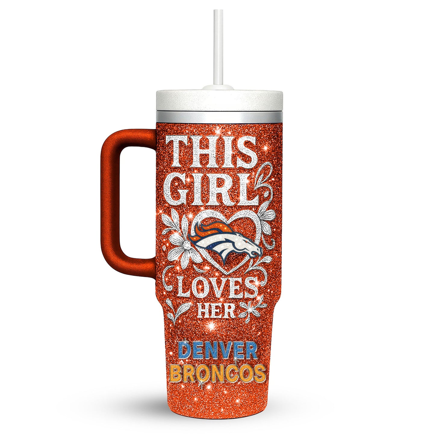 LIMITED EDITION - NEW CUSTOMIZED NFL13 DVB DENVER BRONCOS 40 OZ TUMBLER