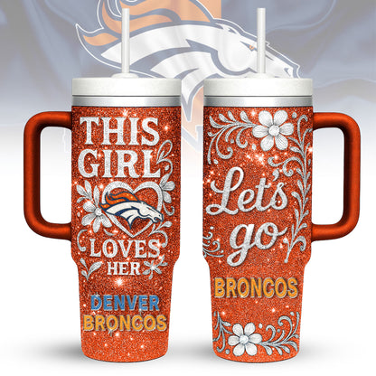 LIMITED EDITION - NEW CUSTOMIZED NFL13 DVB DENVER BRONCOS 40 OZ TUMBLER