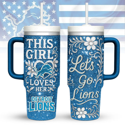LIMITED EDITION - NEW CUSTOMIZED NFL04 DTL DETROIT LIONS 40 OZ TUMBLER