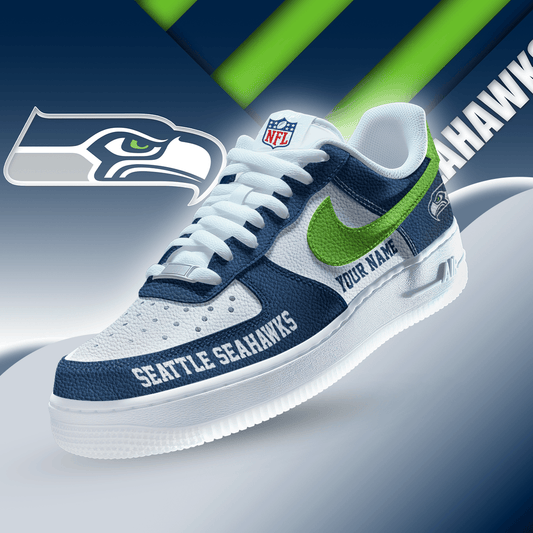 LIMITED EDITION - NEW CUSTOMIZED NFL06 SSH SEATTLE SEAHAWKS AF1 SNEAKERS