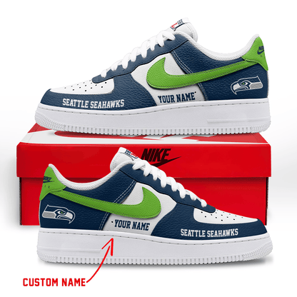 LIMITED EDITION - NEW CUSTOMIZED NFL06 SSH SEATTLE SEAHAWKS AF1 SNEAKERS
