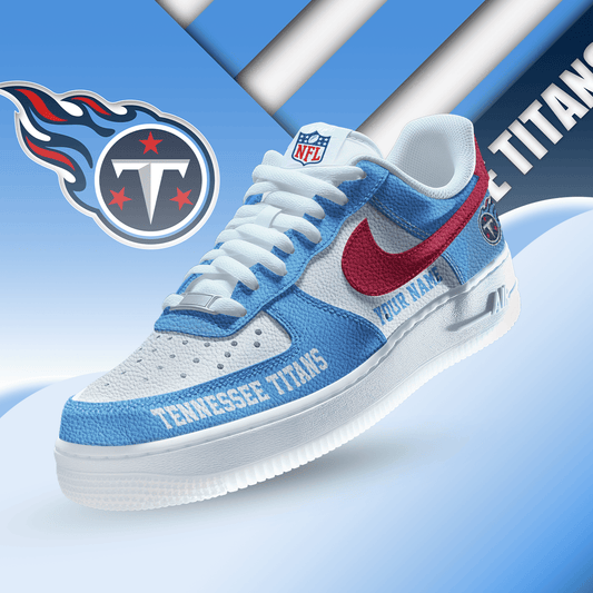 LIMITED EDITION - NEW CUSTOMIZED NFL31 TST TENNESSEE TITANS AF1 SNEAKERS