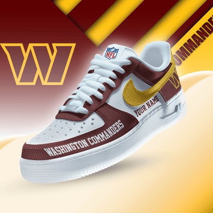 LIMITED EDITION - NEW CUSTOMIZED NFL12 WTC WASHINGTON COMMANDERS AF1 SNEAKERS