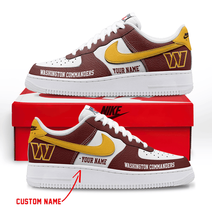 LIMITED EDITION - NEW CUSTOMIZED NFL12 WTC WASHINGTON COMMANDERS AF1 SNEAKERS