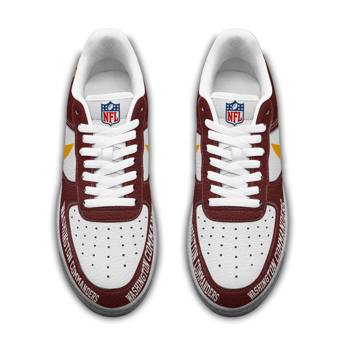 LIMITED EDITION - NEW CUSTOMIZED NFL12 WTC WASHINGTON COMMANDERS AF1 SNEAKERS