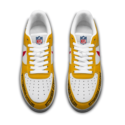 LIMITED EDITION - NEW CUSTOMIZED NFL14 PSB PITTSBURGH STEELERS AF1 SNEAKERS
