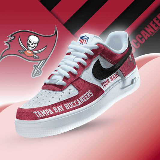 LIMITED EDITION - NEW CUSTOMIZED NFL10 TBB TAMPA BAY BUCCANEERS AF1 SNEAKERS