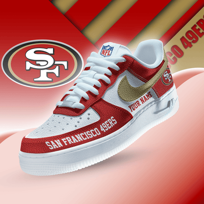 LIMITED EDITION - NEW CUSTOMIZED NFL11 SF49 SAN FRANCISCO 49ERS AF1 SNEAKERS