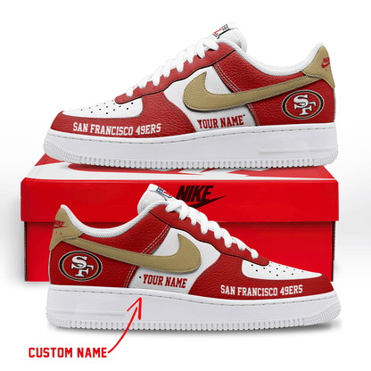 LIMITED EDITION - NEW CUSTOMIZED NFL11 SF49 SAN FRANCISCO 49ERS AF1 SNEAKERS
