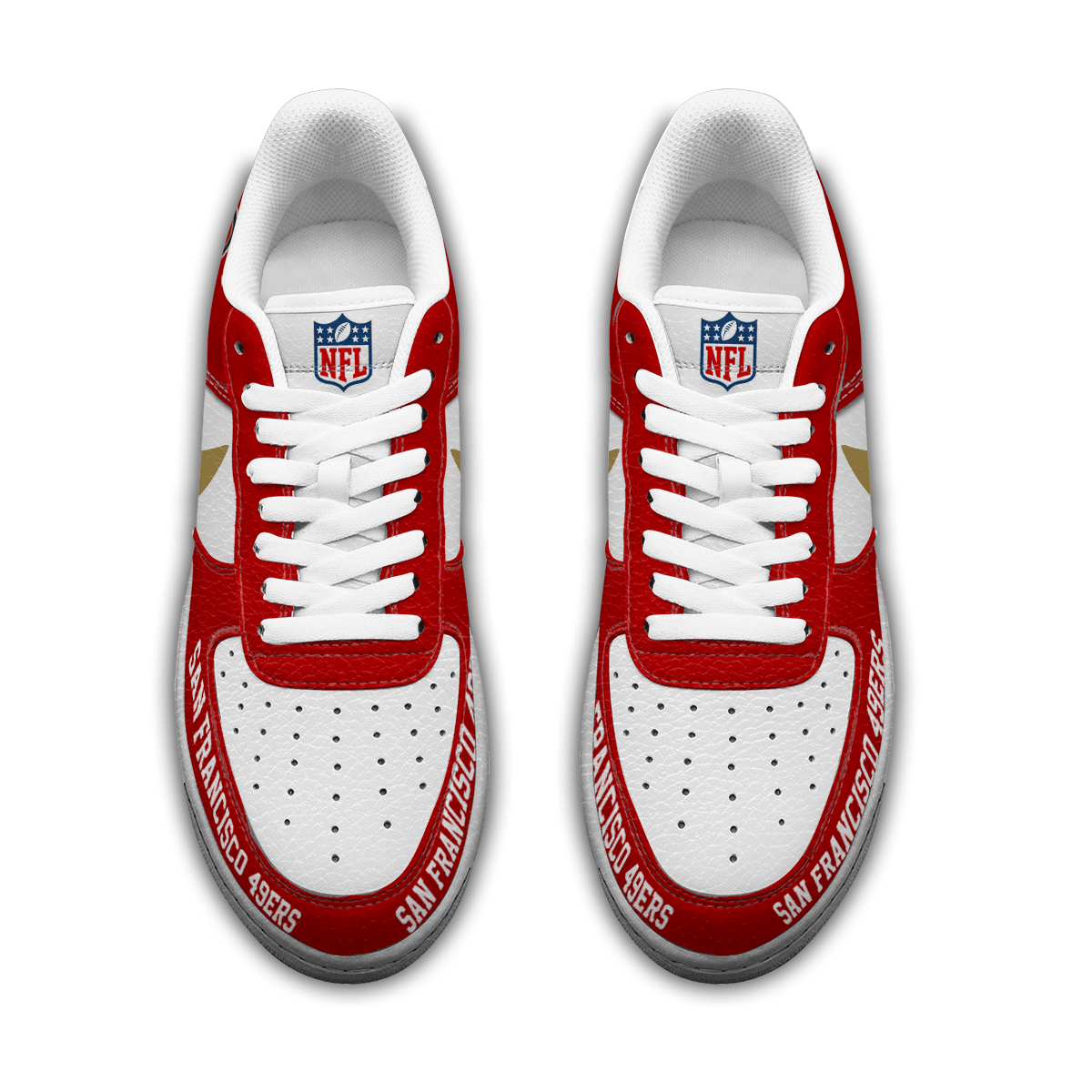 LIMITED EDITION - NEW CUSTOMIZED NFL11 SF49 SAN FRANCISCO 49ERS AF1 SNEAKERS