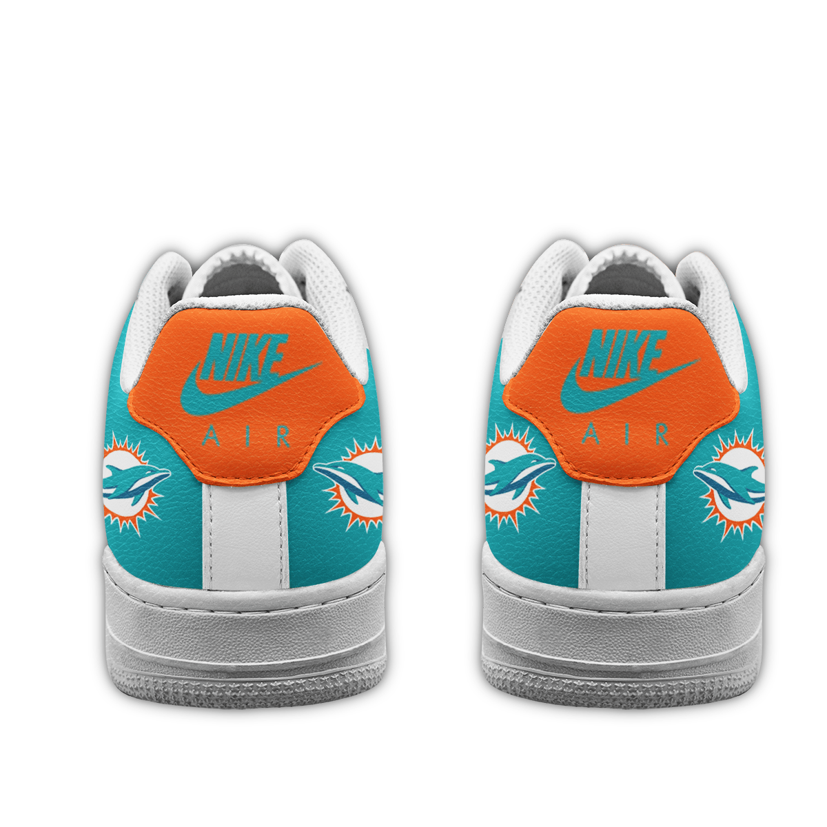 LIMITED EDITION - NEW CUSTOMIZED NFL19 MDP MIAMI DOLPHINS AF1 SNEAKERS