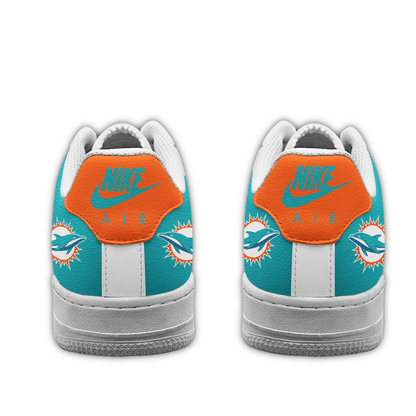 LIMITED EDITION - NEW CUSTOMIZED NFL19 MDP MIAMI DOLPHINS AF1 SNEAKERS