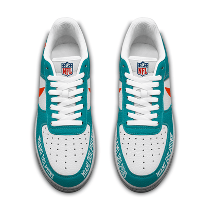 LIMITED EDITION - NEW CUSTOMIZED NFL19 MDP MIAMI DOLPHINS AF1 SNEAKERS