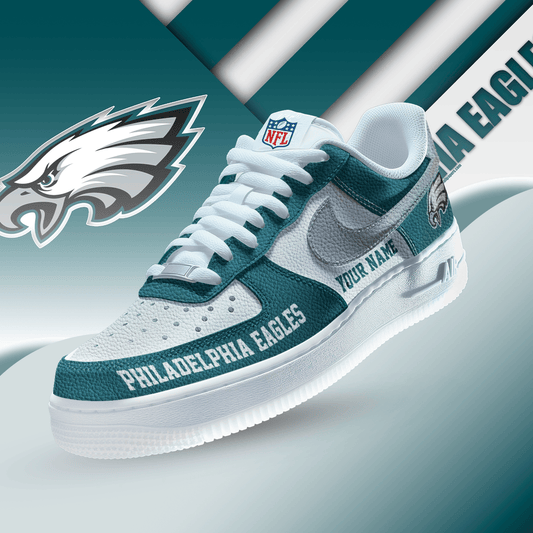 LIMITED EDITION - NEW CUSTOMIZED NFL02 PPE PHILADELPHIA EAGLES AF1 SNEAKERS