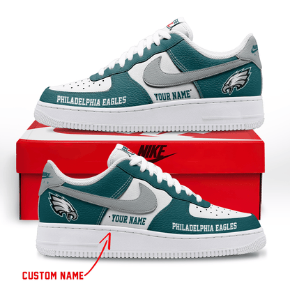 LIMITED EDITION - NEW CUSTOMIZED NFL02 PPE PHILADELPHIA EAGLES AF1 SNEAKERS