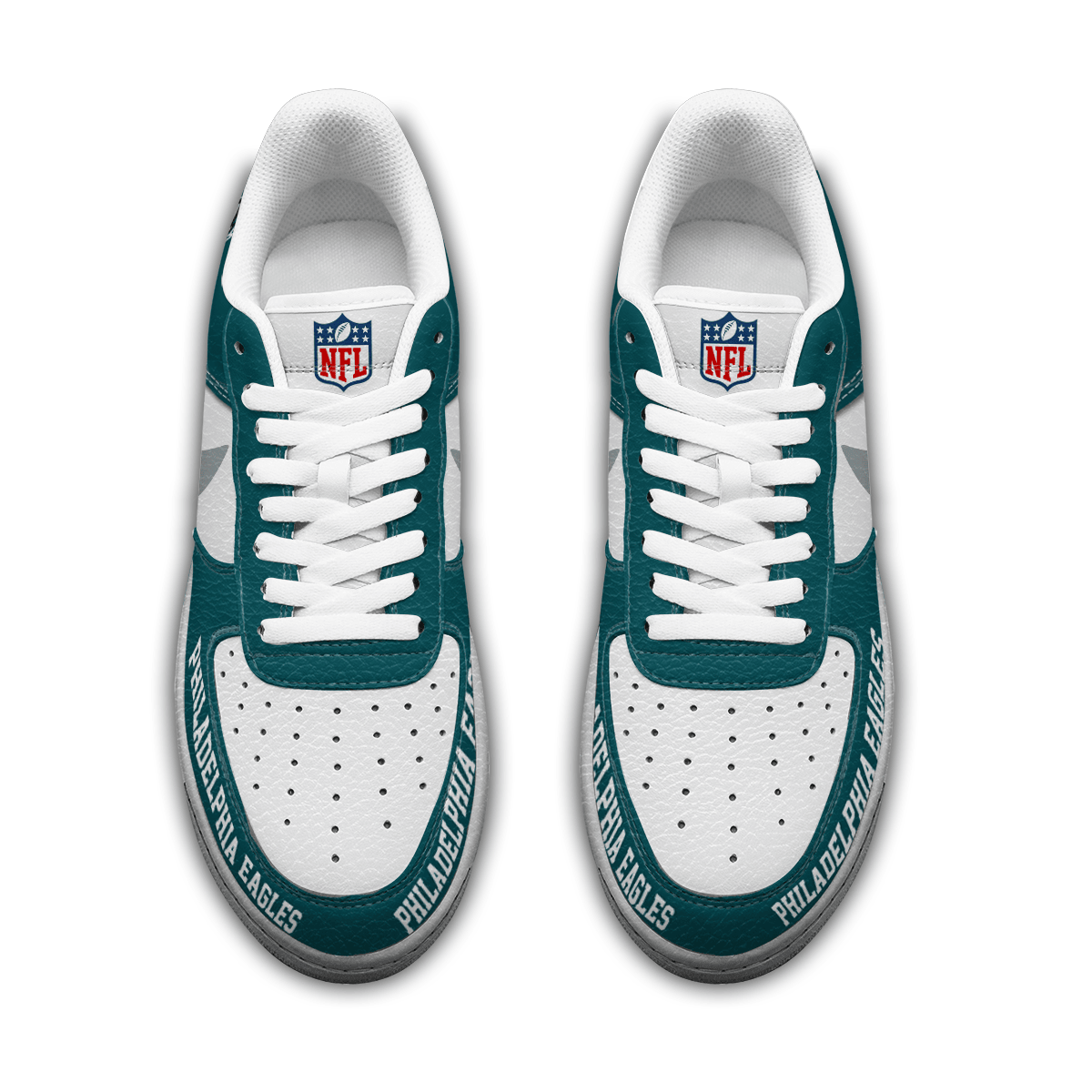 LIMITED EDITION - NEW CUSTOMIZED NFL02 PPE PHILADELPHIA EAGLES AF1 SNEAKERS