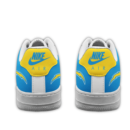 LIMITED EDITION - NEW CUSTOMIZED NFL09 LAC LOS ANGELES CHARGERS AF1 SNEAKERS