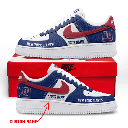 LIMITED EDITION - NEW CUSTOMIZED NFL32 NYG NEW YORK GIANTS AF1 SNEAKERS
