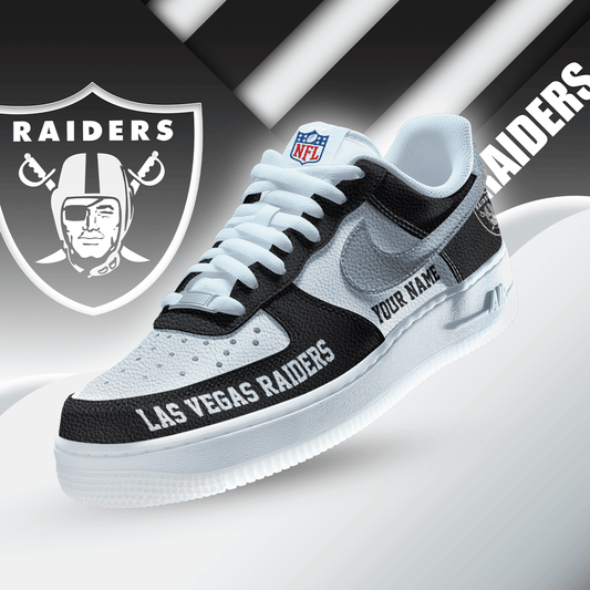LIMITED EDITION - NEW CUSTOMIZED NFL07 LVR LAS VEGAS RAIDERS AF1 SNEAKERS