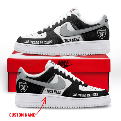 LIMITED EDITION - NEW CUSTOMIZED NFL07 LVR LAS VEGAS RAIDERS AF1 SNEAKERS