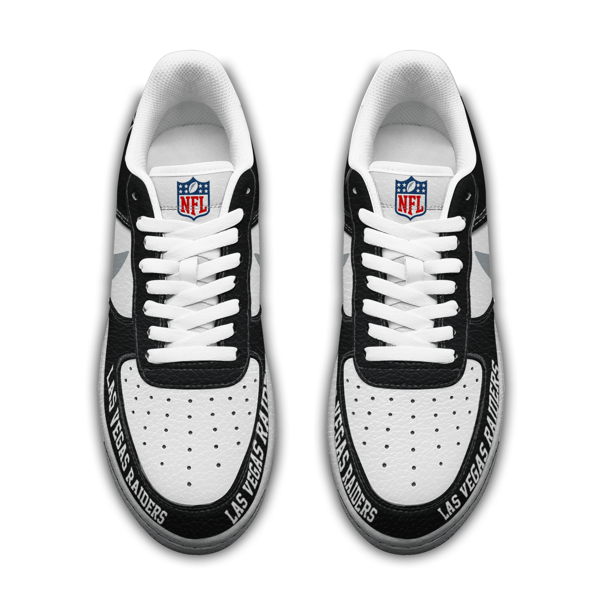LIMITED EDITION - NEW CUSTOMIZED NFL07 LVR LAS VEGAS RAIDERS AF1 SNEAKERS