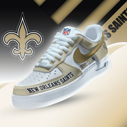 LIMITED EDITION - NEW CUSTOMIZED NFL24 NOS NEW ORLEANS SAINTS AF1 SNEAKERS