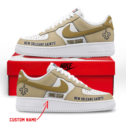 LIMITED EDITION - NEW CUSTOMIZED NFL24 NOS NEW ORLEANS SAINTS AF1 SNEAKERS