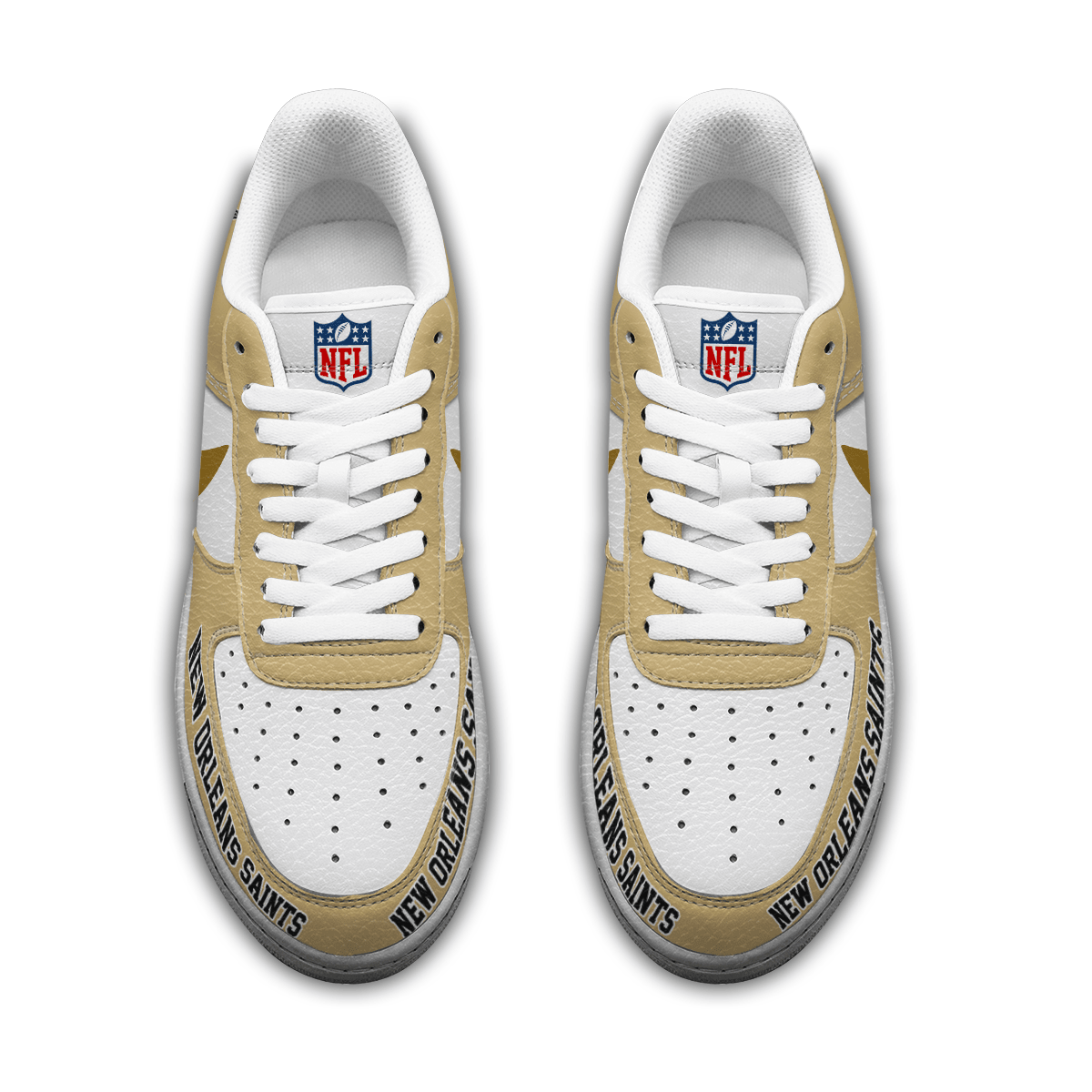 LIMITED EDITION - NEW CUSTOMIZED NFL24 NOS NEW ORLEANS SAINTS AF1 SNEAKERS