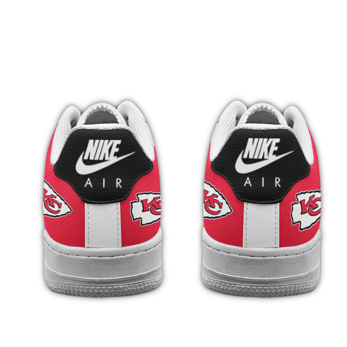 LIMITED EDITION - NEW CUSTOMIZED NFL01 KCC KANSAS CITY CHIEFS AF1 SNEAKERS